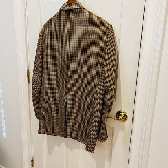 Paul Stuart Brown Gun Club Check Windowpane Tweed Wool Ticket Pocket Bla… - Picture 5 of 16